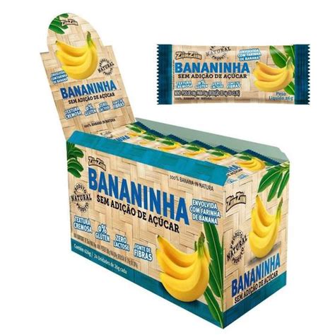 Bananinha Sem Acucar Caixa 24 Un De 26g Ziinziin ZIIN ZIIN Doce