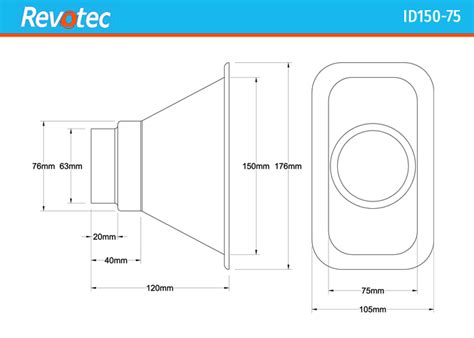 Buy Revotec 150mm X 75mm Intake Duct ID150 75 Raceparts