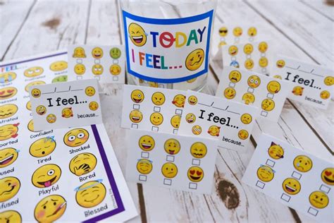 Printable Feelings Jar Kids Daily Reflection Feelings Chart Etsy