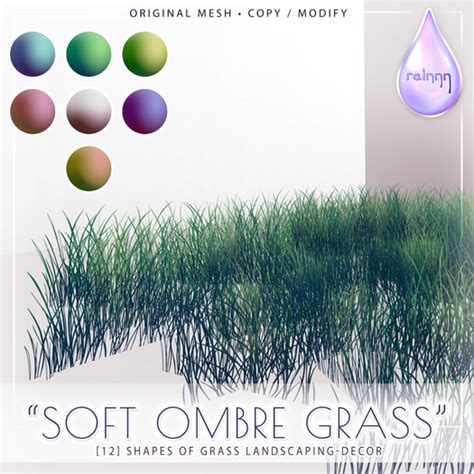 Second Life Marketplace Rainnn Soft Ombre Grass Violet