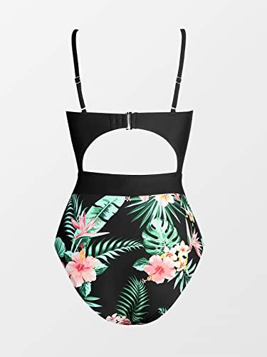 Cupshe Womens One Piece Swimsuit Plunge Neckline Cutout Criss Cross