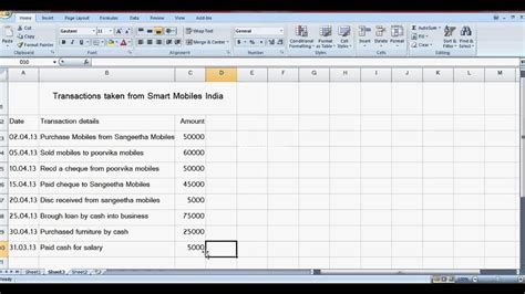 Practical Accounting Tutorial In Excel Youtube