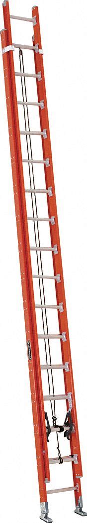 LOUISVILLE 32 Ft Overall Ht Fiberglass Extension Ladder 33J686