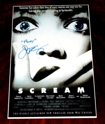 jamie kennedy randy signed scream   poster horror ebay