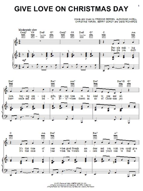 Give Love On Christmas Day | Sheet Music Direct