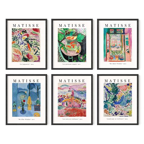 Buy HAUS AND HUESAesthetic S Matisse Set Of 6 Matisse Wall Art Wall