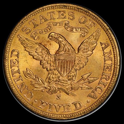 1903 S 5 Gold Liberty With Motto PCGS MS65 CAC Legend Numismatics