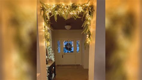 How To Use A Shower Rod To Hang Christmas Garland Without Ruining Your