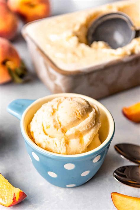 Best Homemade Peach Ice Cream Recipe House Of Nash Eats