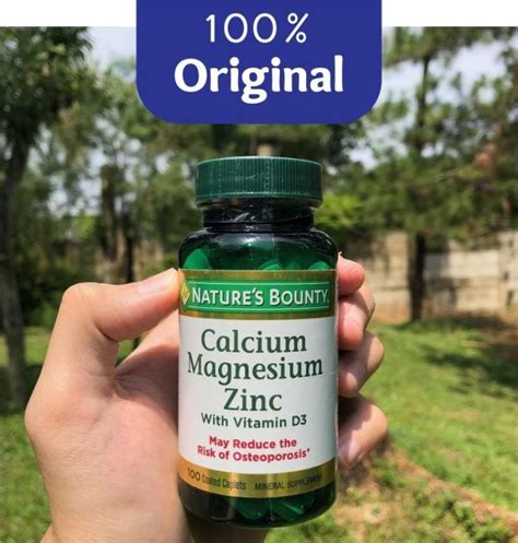 Promo Nature Bounty Calcium Magnesium Zinc With Vitamin D3 100 Caplets