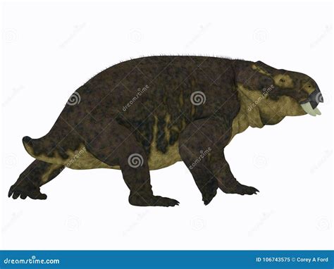 Placerias Dinosaur Tail stock illustration. Illustration of reptile ...
