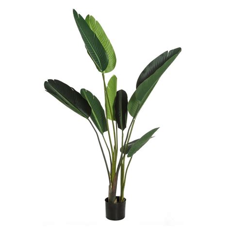 Plante verte artificielle d oiseau de paradis Ø20x150cm Qechic