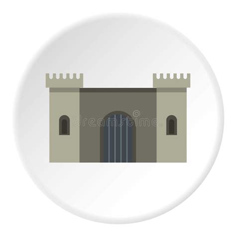 Ancient Fortress Icon Circle Stock Vector Illustration Of Historic