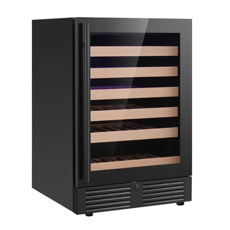 24 Inch Under Counter Low E Glass Door Single Zone Wine Cooler