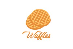 Waffle Dessert Sweet Food Bakery Logo Graphic By 2qnah Creative Fabrica