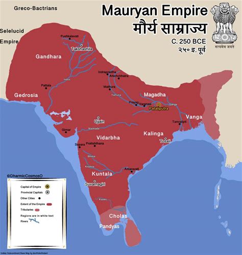 The Mauryan Empire At Its Greatest Extent Under Maps On The Web