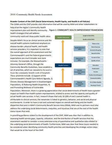 Community Health Needs Assessment Examples Format Pdf