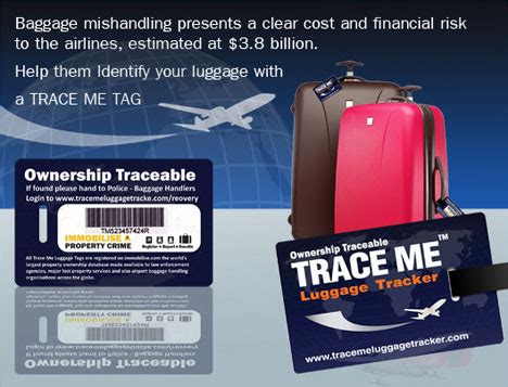 Trace Me Luggage Tracker Tag Ensures Lost Baggage Is Returned | Mark's ...