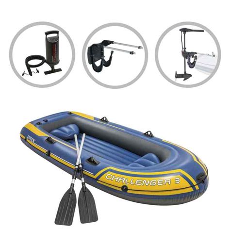 Intex Schlauchboot Set Challenger 3 Mit Trolling Motor Halterung