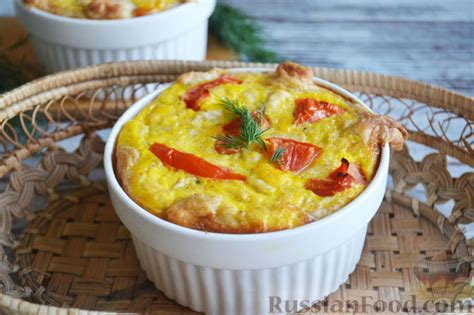 Рецепт: Порционный киш с курицей на RussianFood.com