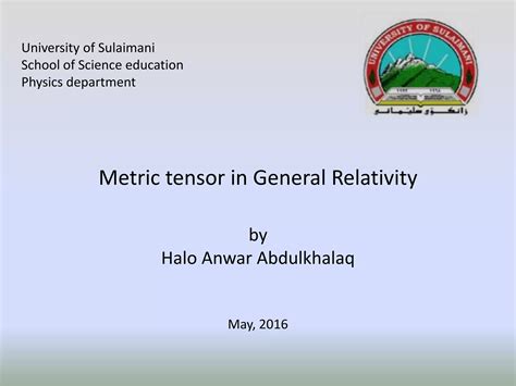 metric tensor  general relativity pptx