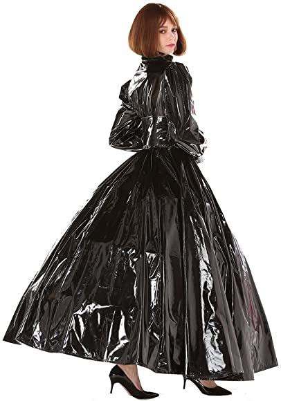 Gocebaby Gothic Punk Cool Schwarz Pvc Ball Gown Kleid Kost M