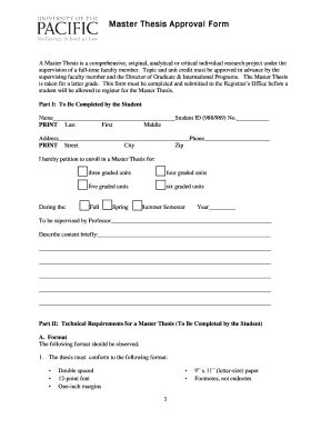 Fillable Online Mcgeorge Master Thesis Approval Form Pdf Fax Email