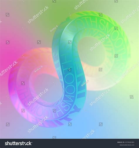 Digital Illustration Neon Color Mobius Strip Stock Illustration