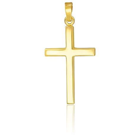 Pendentif Croix Latine Creuse Or Jaune Vandona Ocarat