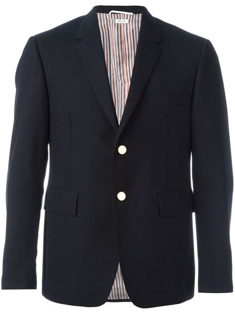 Thom Browne 2 Ply Fresco Sport Coat Blue For Men Sport Coat Thom