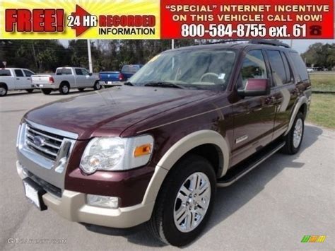 2008 Dark Cherry Metallic Ford Explorer Eddie Bauer 4x4 60973658 Car Color