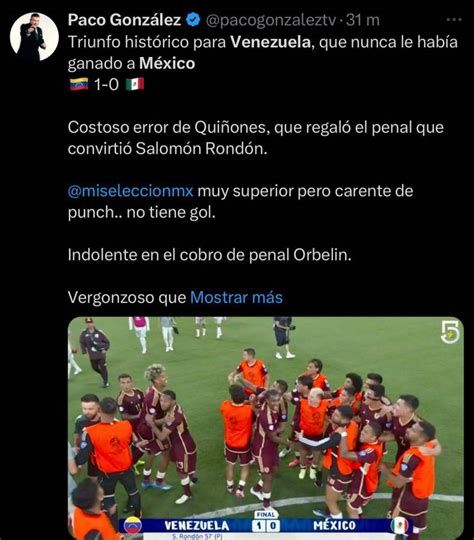 Faitelson Y La Prensa Reacciona A La Derrota De México Ante Venezuela