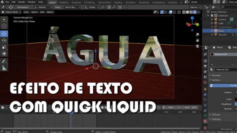 Blender 3D EFEITO DE TEXTO QUICK LIQUID YouTube