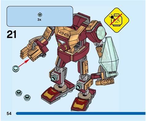 Ver instrucción de LEGO 76203 Iron Man Mech Armor Instrucciones