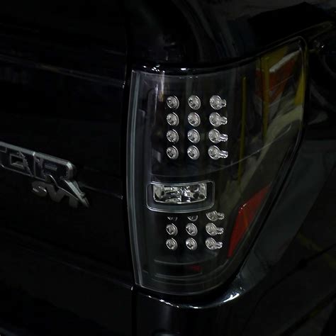 2009 2014 Ford F 150 Led Tail Lights Matte Black Housing Clear Lens