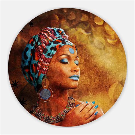 Muurcirkel African Beauty Photo Art Fotoprintxl