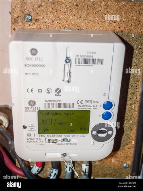 A Newly Installed Edf Ge Sgm1312 Lcd Display Smart Electricity Meter