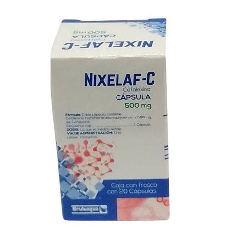 Nixelaf C Cefalexina 500 mg 20 cápsulas Farmacias Dr Ahorro