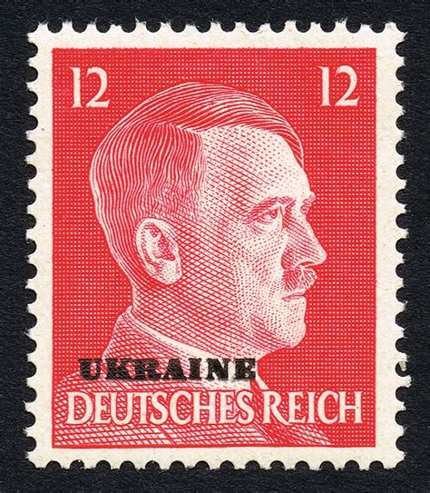 Stamp Overprint UKRAINE Over Hitler Germany Occupations In The Years