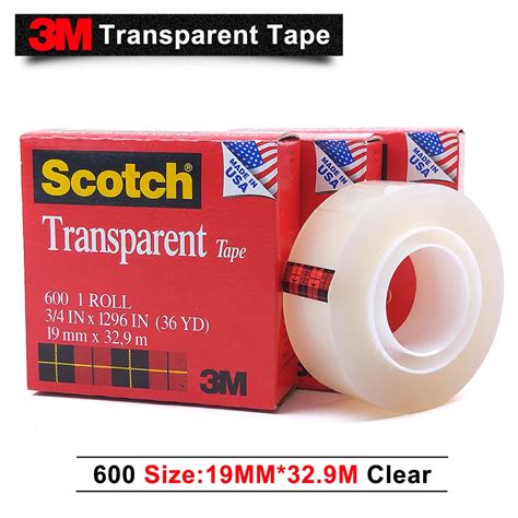 3m 600 Scotch Testing Paint Adhesive Transparent Tape 19mm 32 9m 50pcs