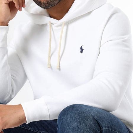 Polo Ralph Lauren Sweat Capuche Original Player Blanc