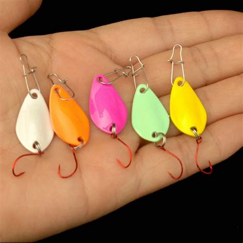 5pcs Lot 2g 30mm Spoon Fishing Lure Metal Lures Hard Baits Spoon Isca