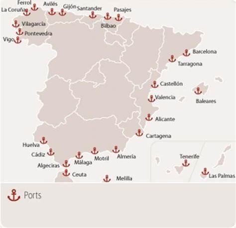 Innecesario Torneado Seguro mapa de puertos en españa dividir