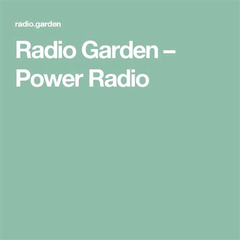 radio garden - a world tour of audio