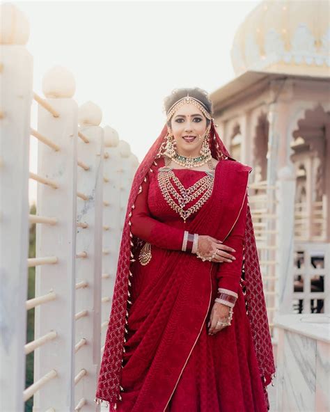 Simple Maroon Bridal Lehenga Shaadiwish