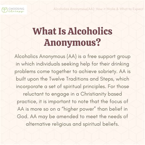 Alcoholics Anonymous AA How It Works What To Expect