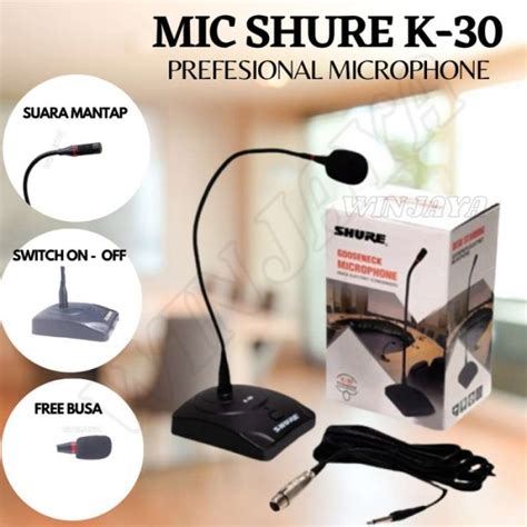 Jual Mic Meja Shure Mic Podium Microphone Mimbar Shure Mic Rapat Di