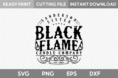 Hocus Pocus Svg Halloween Svg Laser Cut Files Black Flame Candle