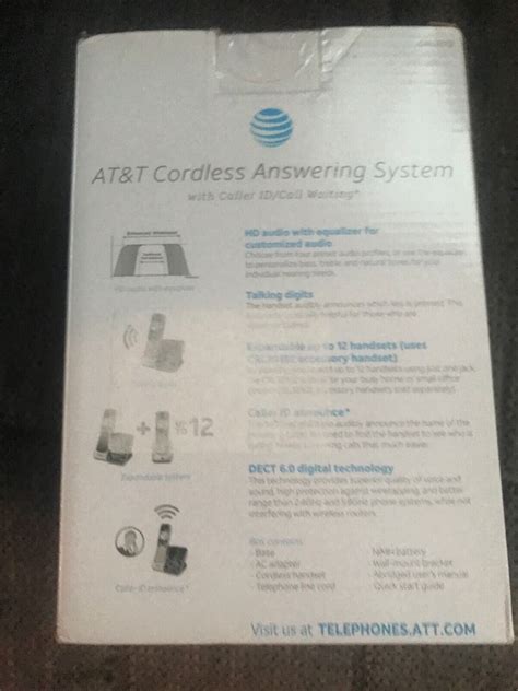 AT T Cordless Answering DECT 6 0 Phone System With Caller ID ATT