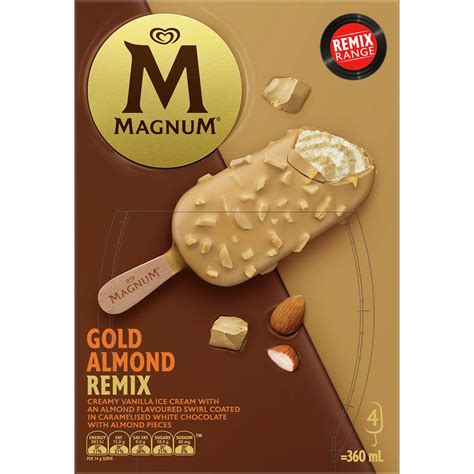 Magnum Gold Almond Remix 4 Pack Woolworths